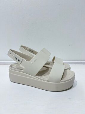 Crocs Brooklyn Low Wedge Sandals LiteRide Cushion Platform Comfort Women Size 7